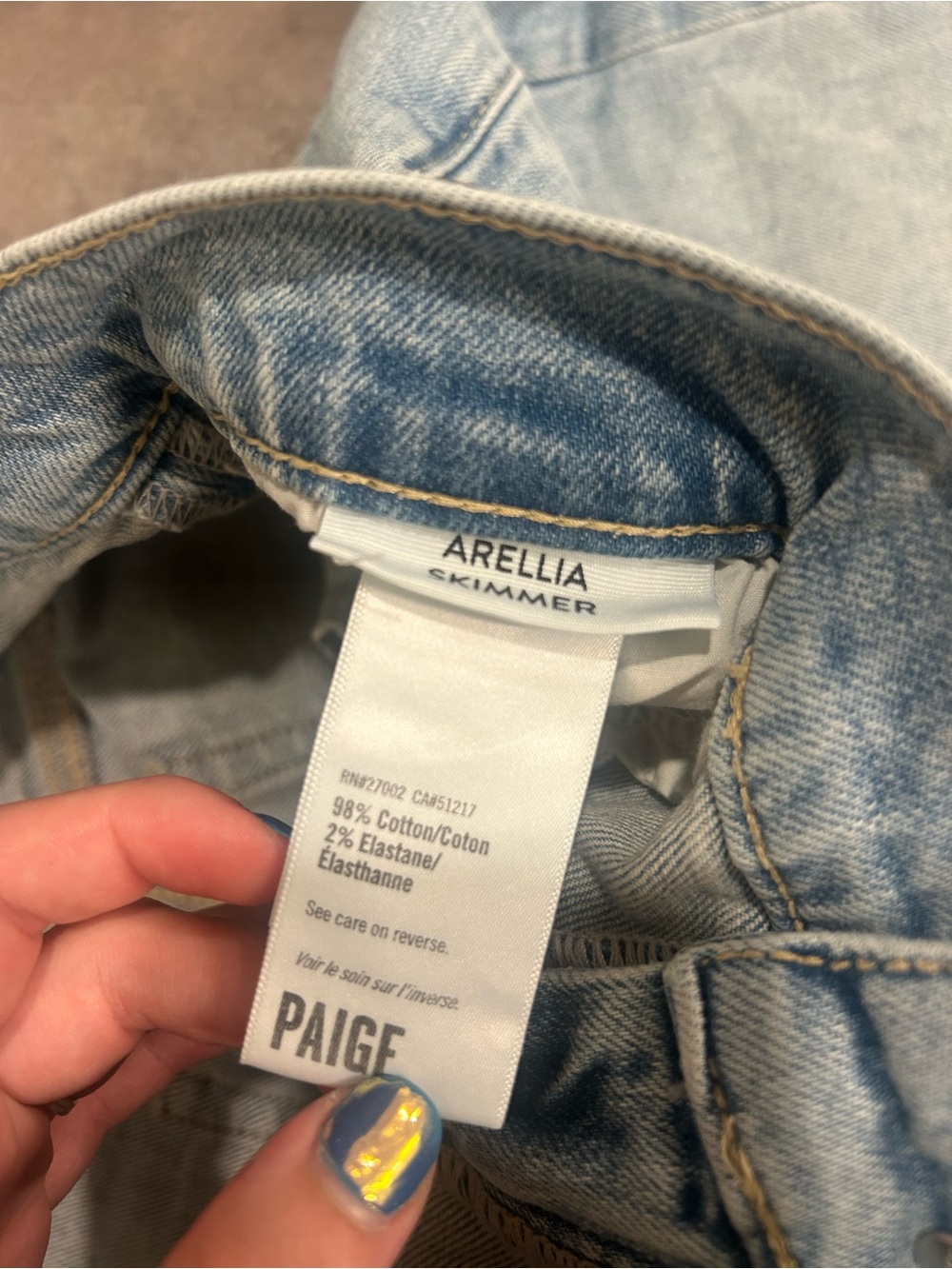PAIGE Arellia Skimmer Barrel Jeans Mar Vista Size 29 - Picture 11 of 12